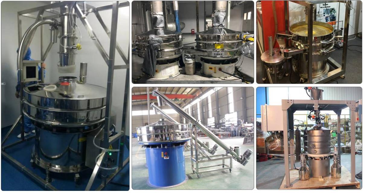 浙江振動(dòng)篩分 真空上料機(jī) 螺旋輸送車間現(xiàn)場